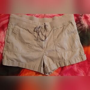 Loft tan cuffed shorts size 10
